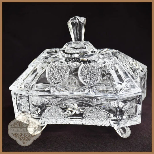 Кристална кутия с капак - antique