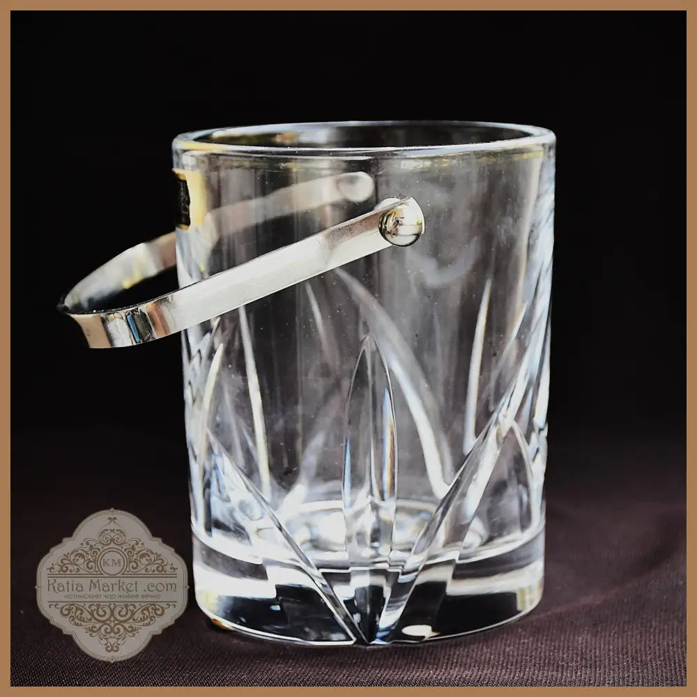 Кристална ледарка с хромова дръжка - Cristal de Sèvres Франция - Стъклен предмет