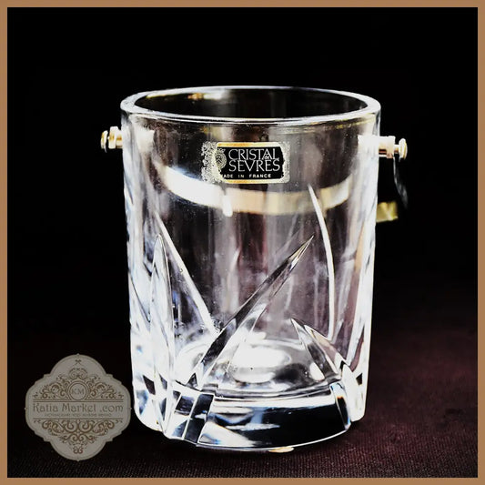 Кристална ледарка с хромова дръжка - Cristal de Sèvres Франция - Стъклен предмет