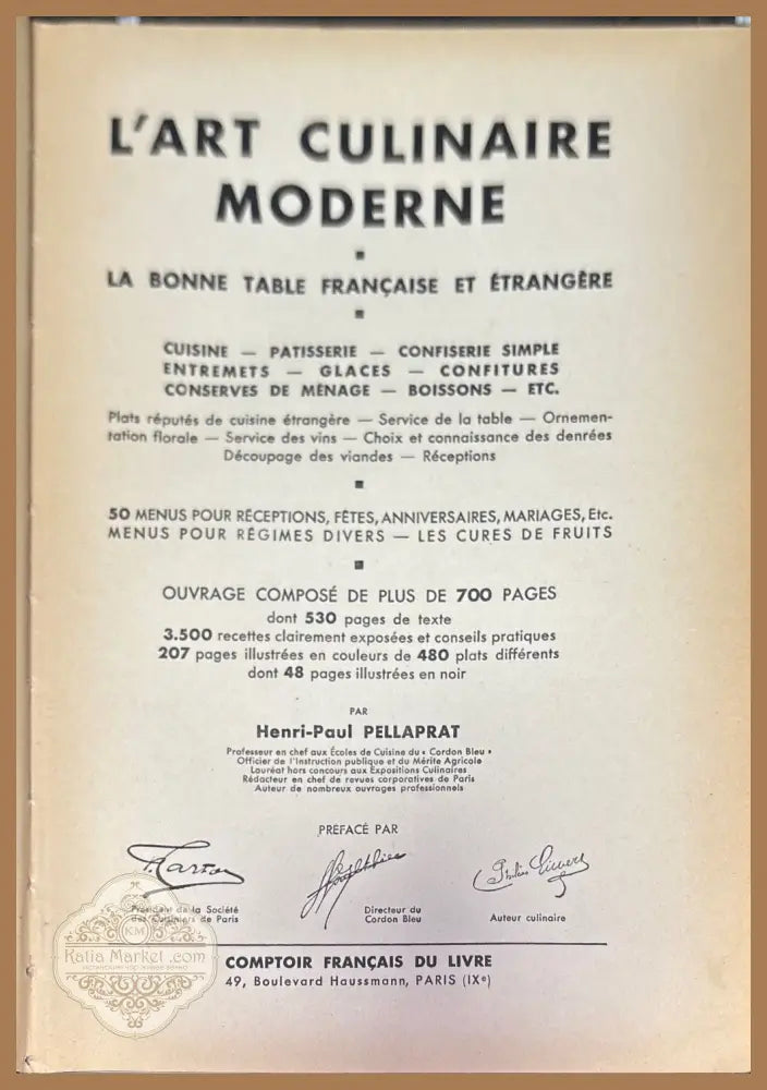 L’art culinaire moderne - Henri-Paul Pellaprat - Книги
