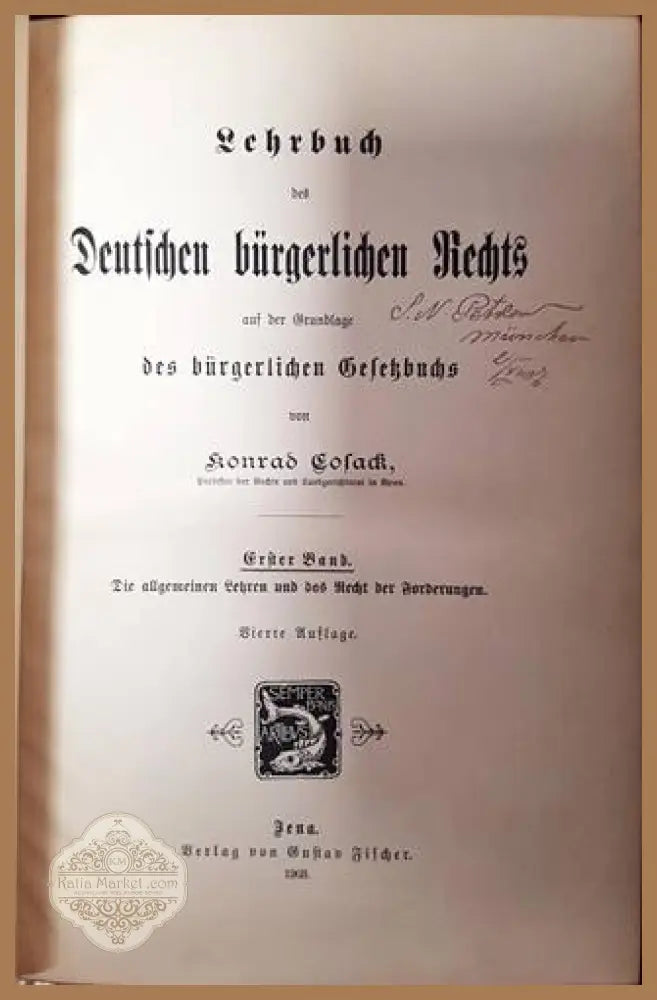 Lehrbuch des Deutschen bürgerlichen Rechts. Band 1 und 2 - Konrad Cosack - Книга