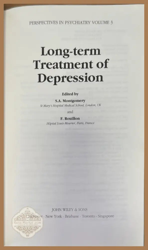 Long-term treatment of depression (1378) - Книга
