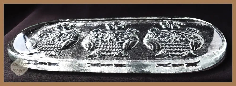 Масивна кристална дъска за сервиране - antique