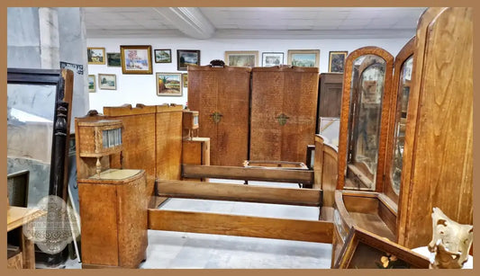 Мебели за спалня комплект (Птичи явор 1920-1930) - antique