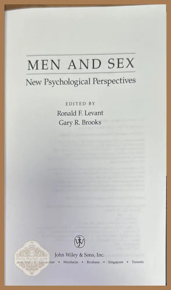 Men and sex - Ronald F. Levant Gary R. Brooks - Книги
