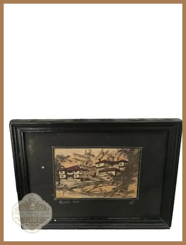молив хартия в рамка: Широката лъка - antique
