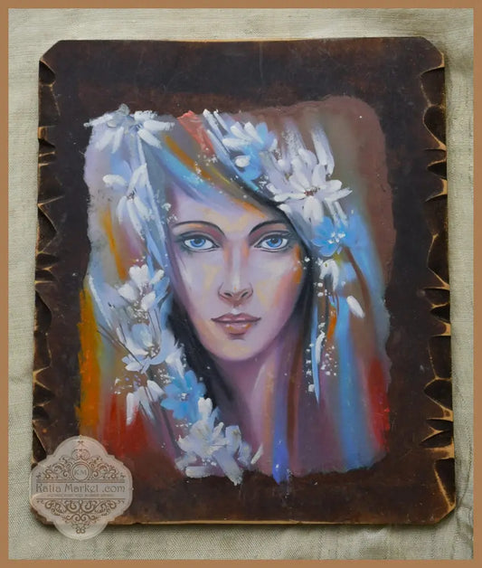 ’Момиче с бели цветя’ Миглена Кирилова - antique