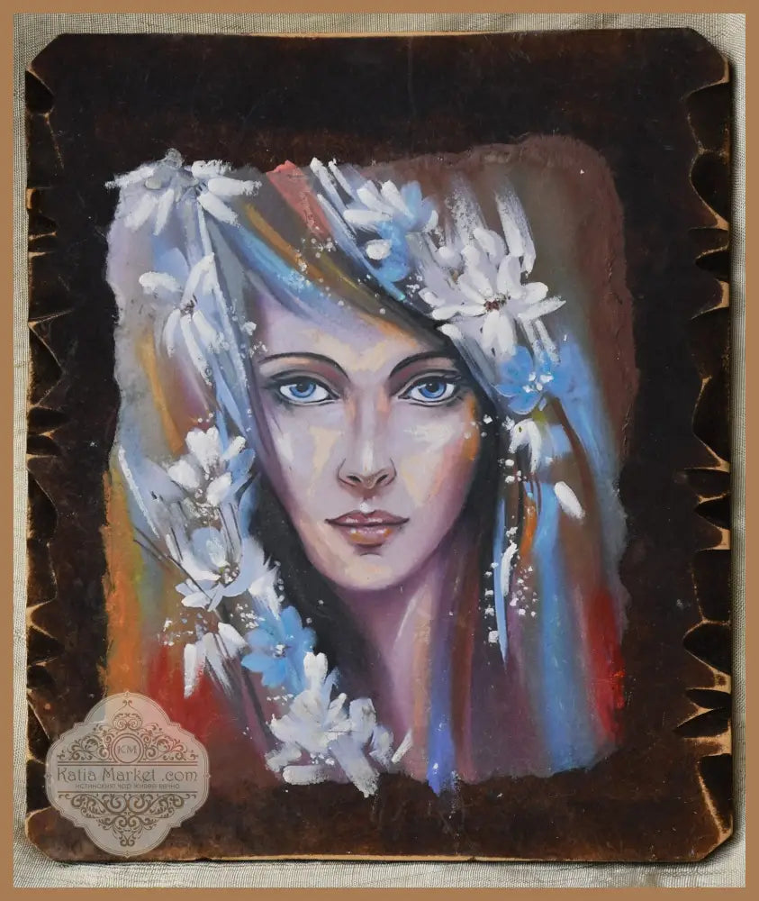 ’Момиче с бели цветя’ Миглена Кирилова - antique