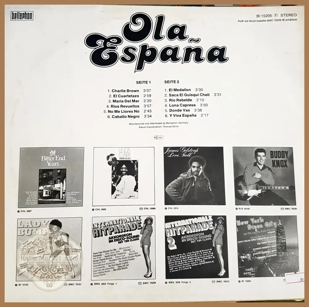 Ola España – задна корица с програма