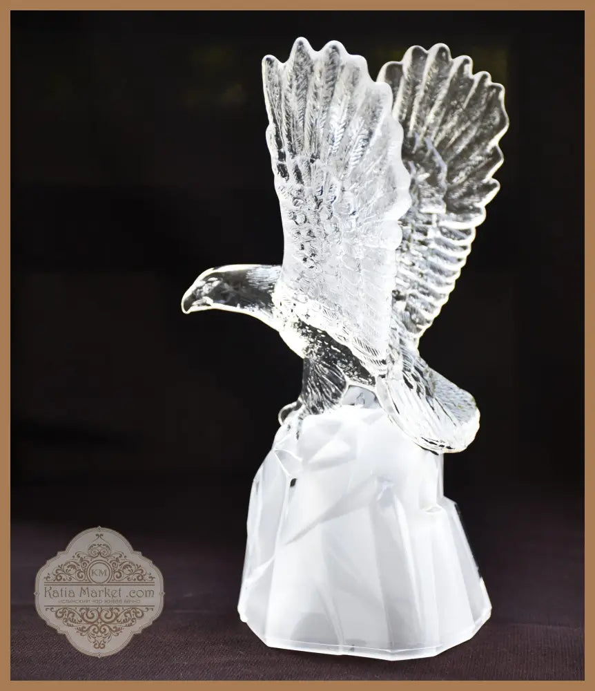 ’Орел’ - стъклена скулптура на Cristal d’Arques - antique