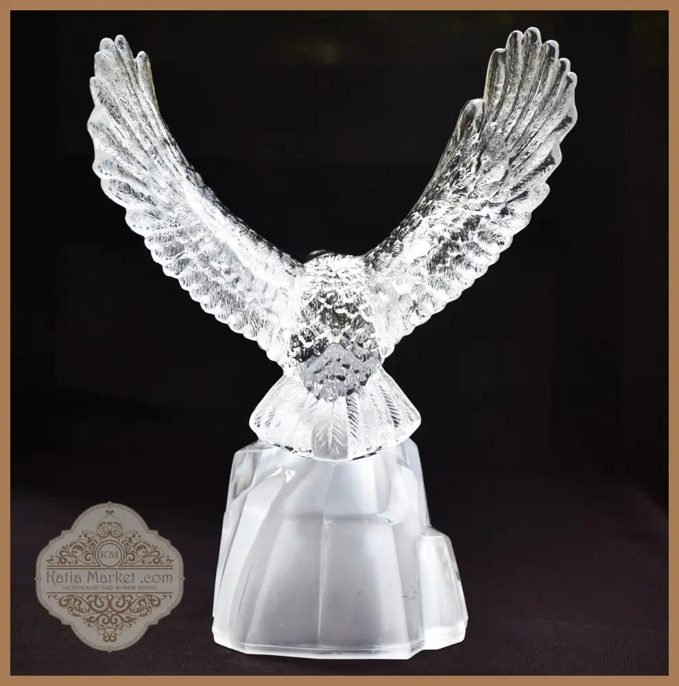 ’Орел’ - стъклена скулптура на Cristal d’Arques - antique