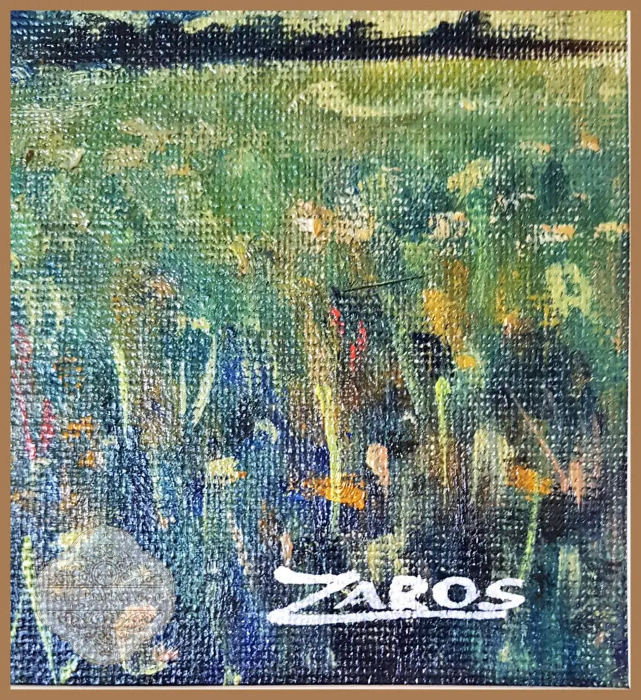Пейзаж къща в полето- масло - Zaros - Картина
