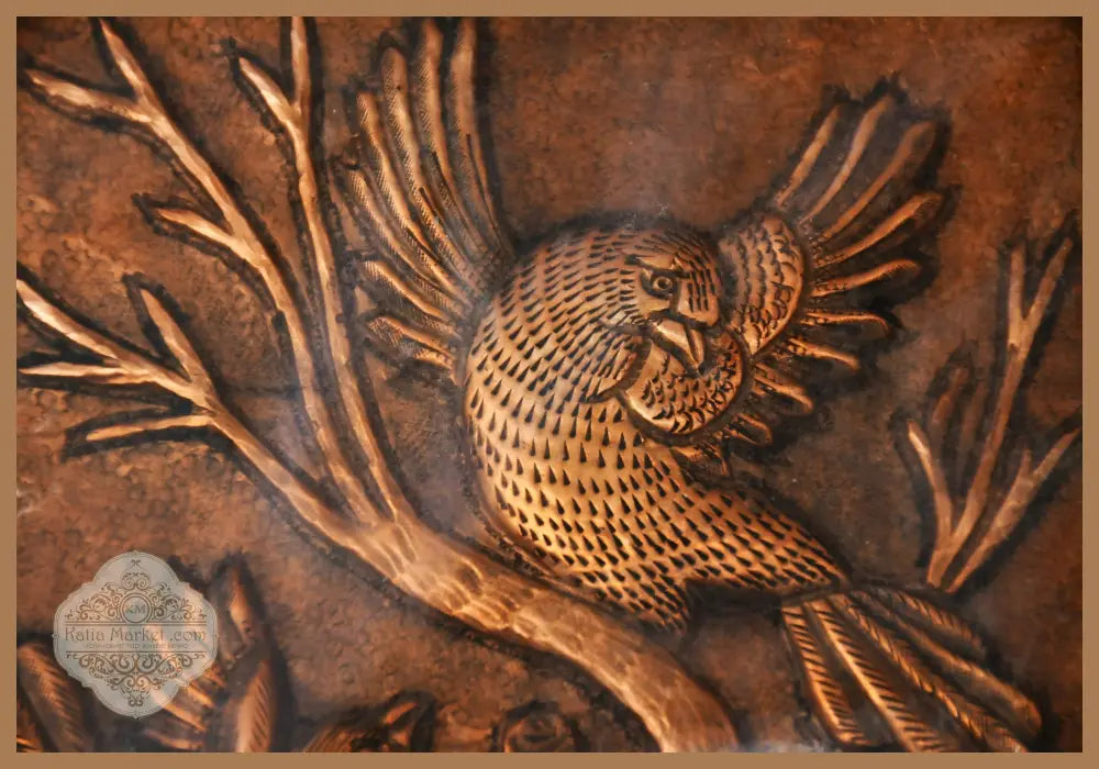 Персийски меден релеф в рамка ’хатам’ - antique