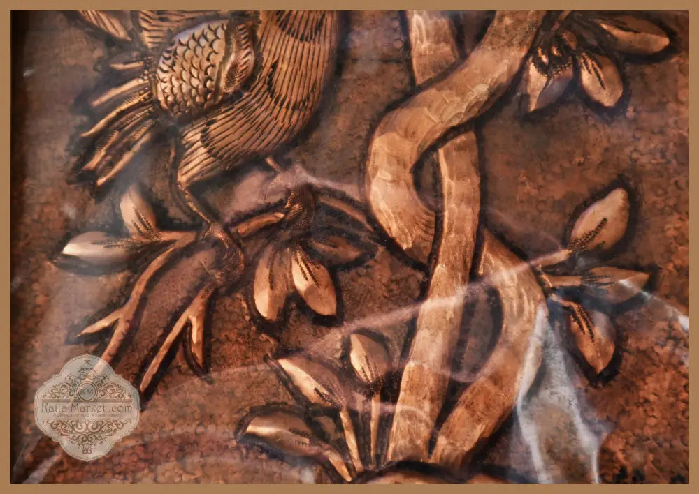 Персийски меден релеф в рамка ’хатам’ - antique