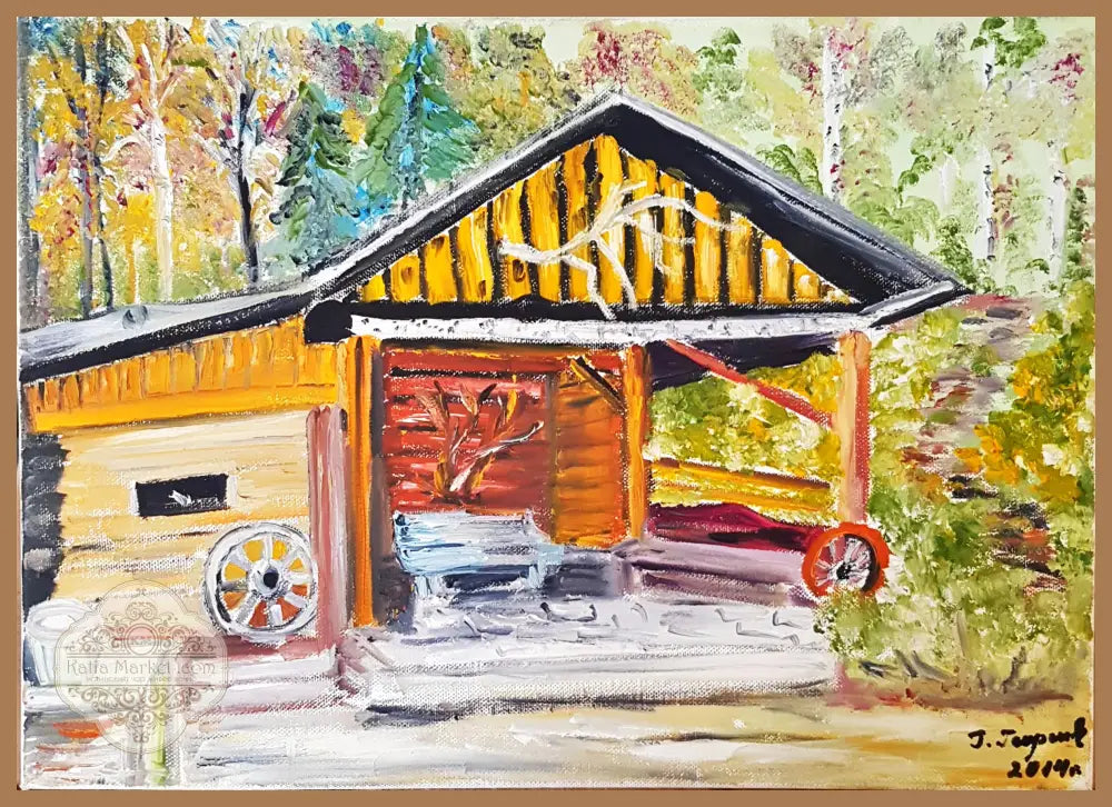 Планински заслон - масло- 2014 година - Г. Георгиев - Картина