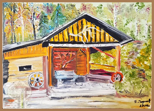 Планински заслон - масло- 2014 година - Г. Георгиев - Картина