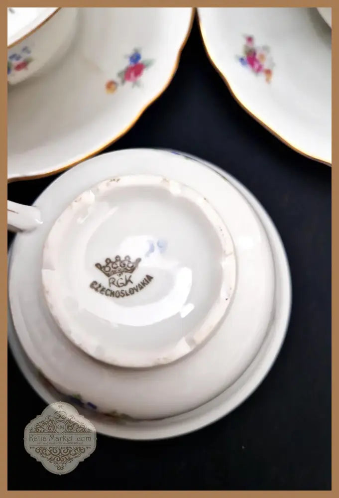 Порцеланов сет за топли напитки - на брой - antique