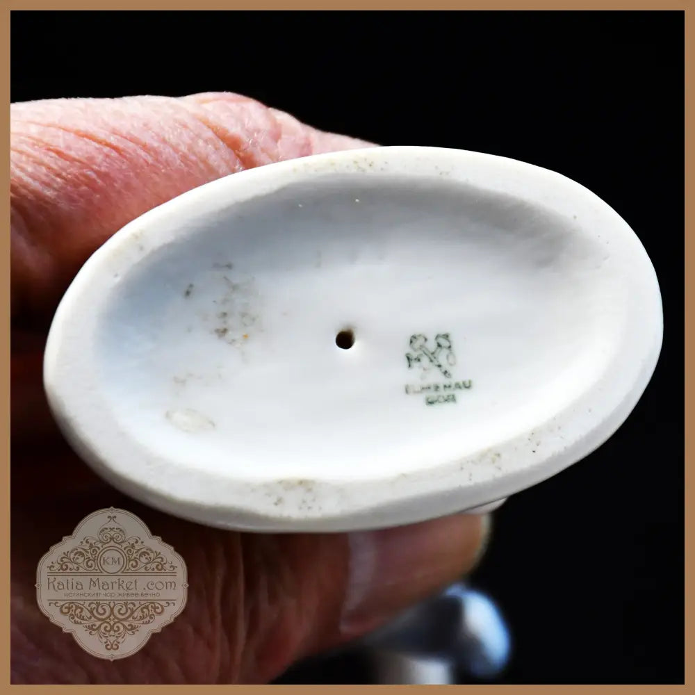 Порцеланова фигура Ilmenau - Puti with butterfly ГДР 1950-60те - Фигура