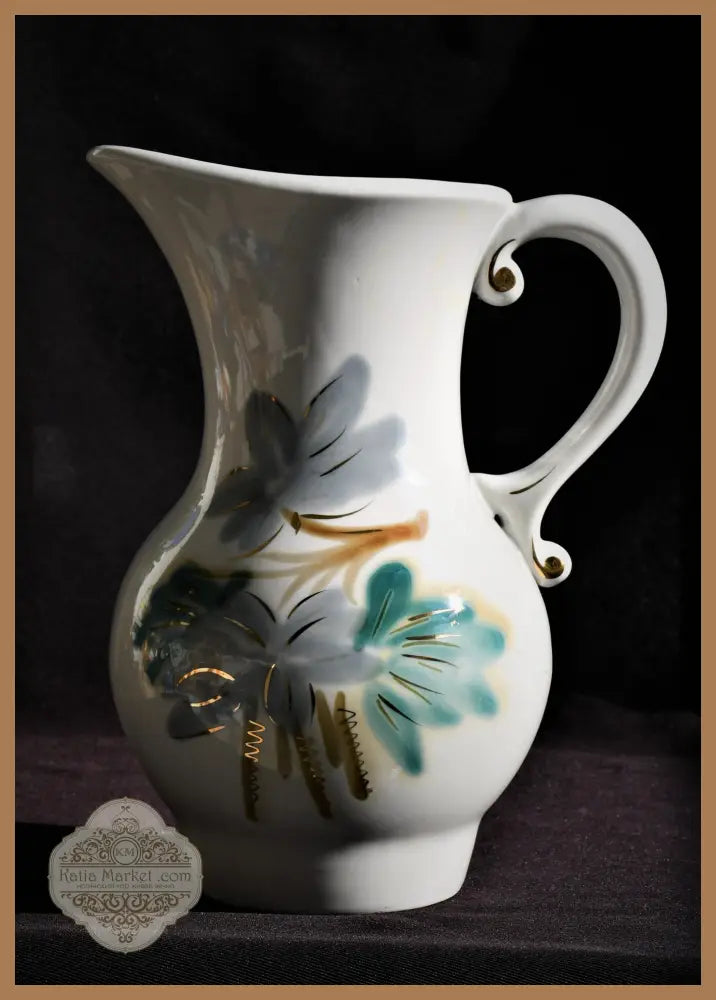 Порцеланова кана СССР ръчно рисувана - antique