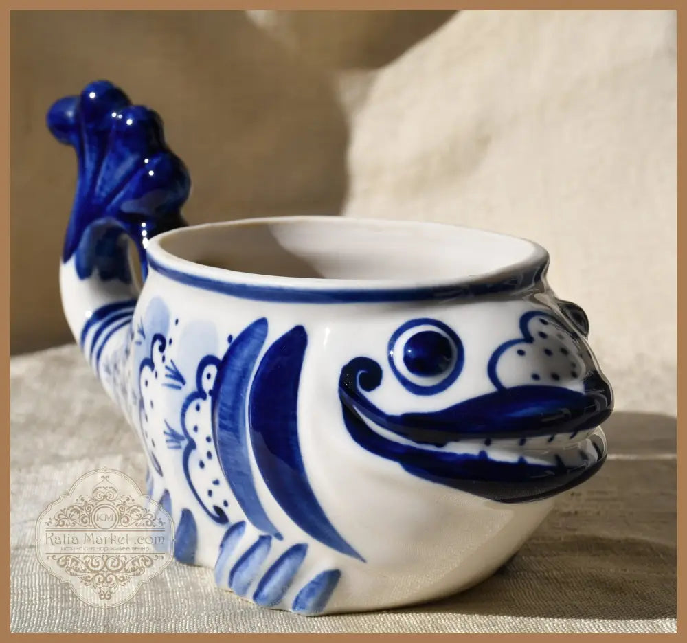 Порцеланова риба на Гжел - antique