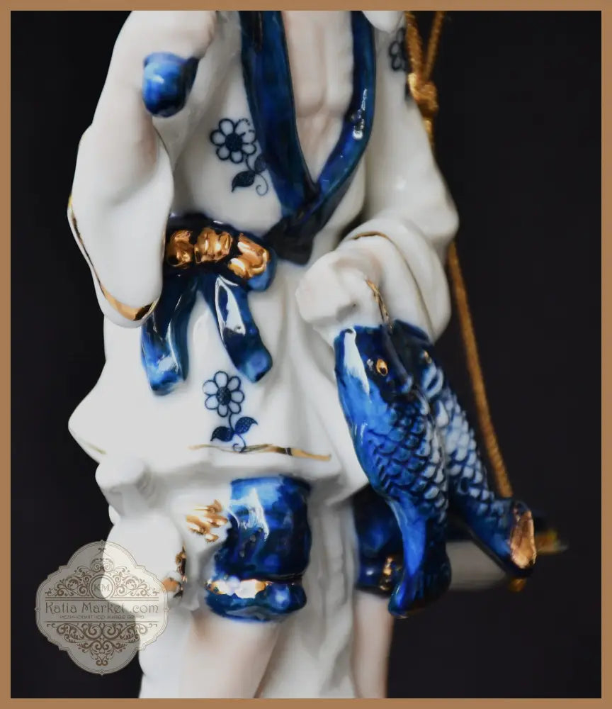 Порцеланова статуетка ’Старият рибар’ - antique