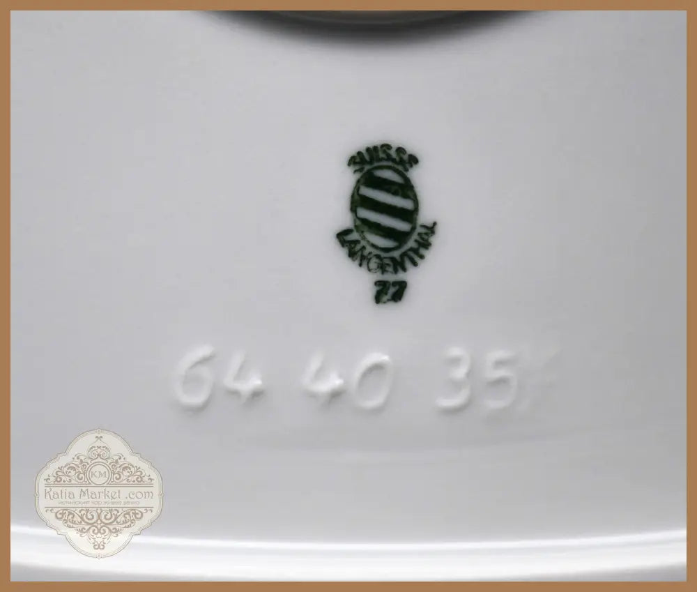Порцеланово плато с ловен сюжет - antique