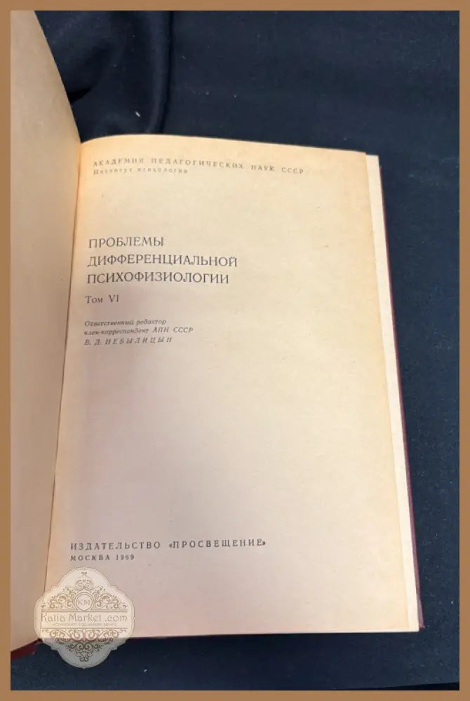 Проблемы дифференциальной психофизиологии. Том VI - Под редакцией В. Д. Небылицына - Книга