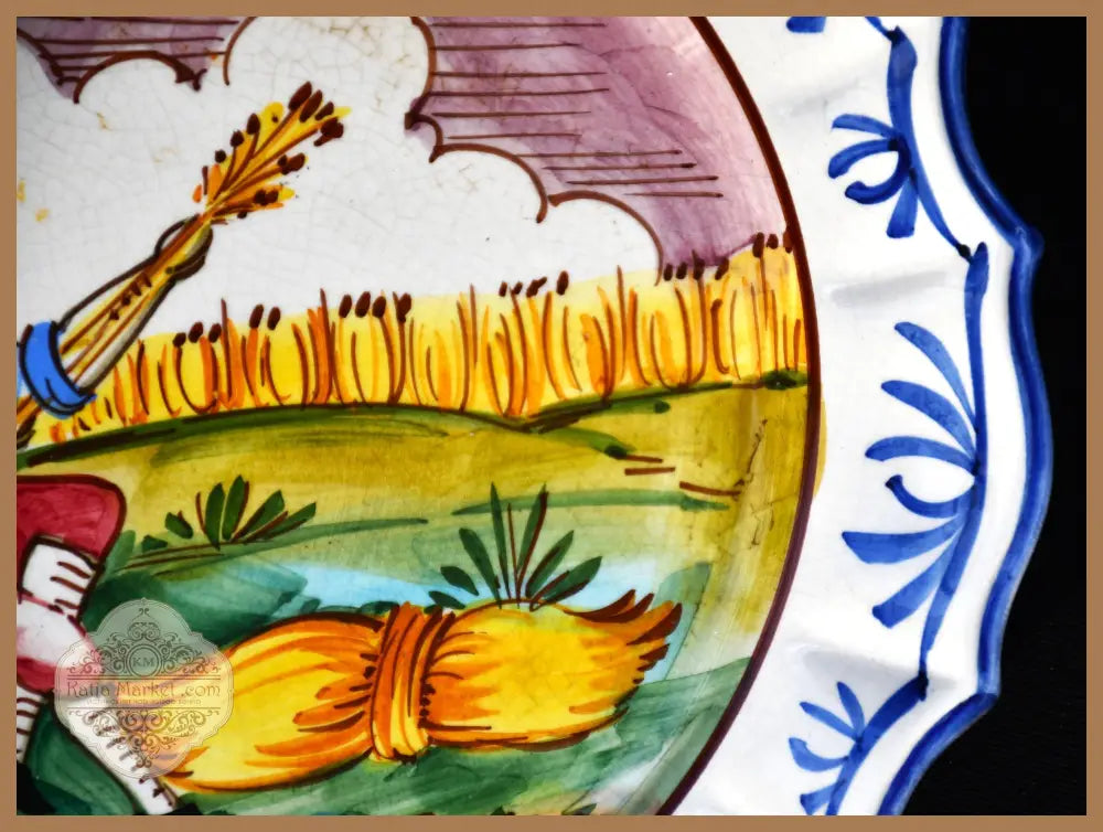 Ръчно рисувана чиния - Bassano - antique