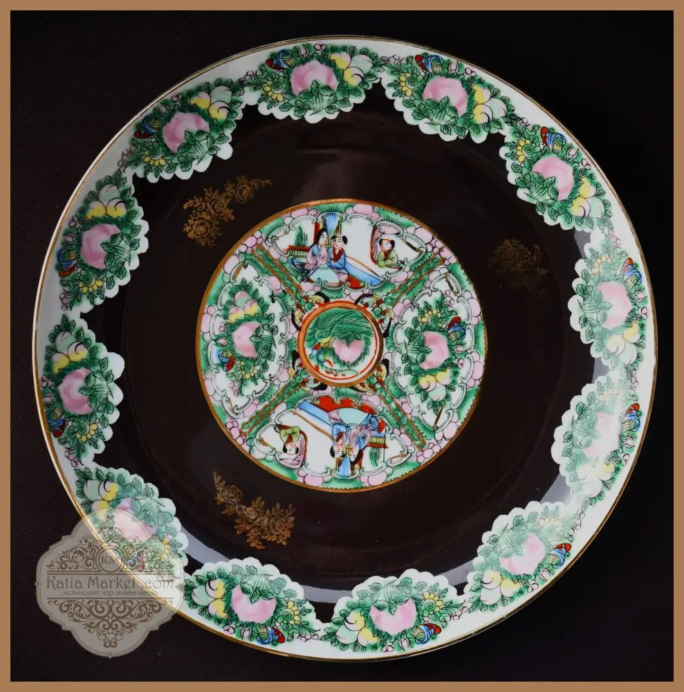 Ръчно рисувана китайска чиния винтидж - antique