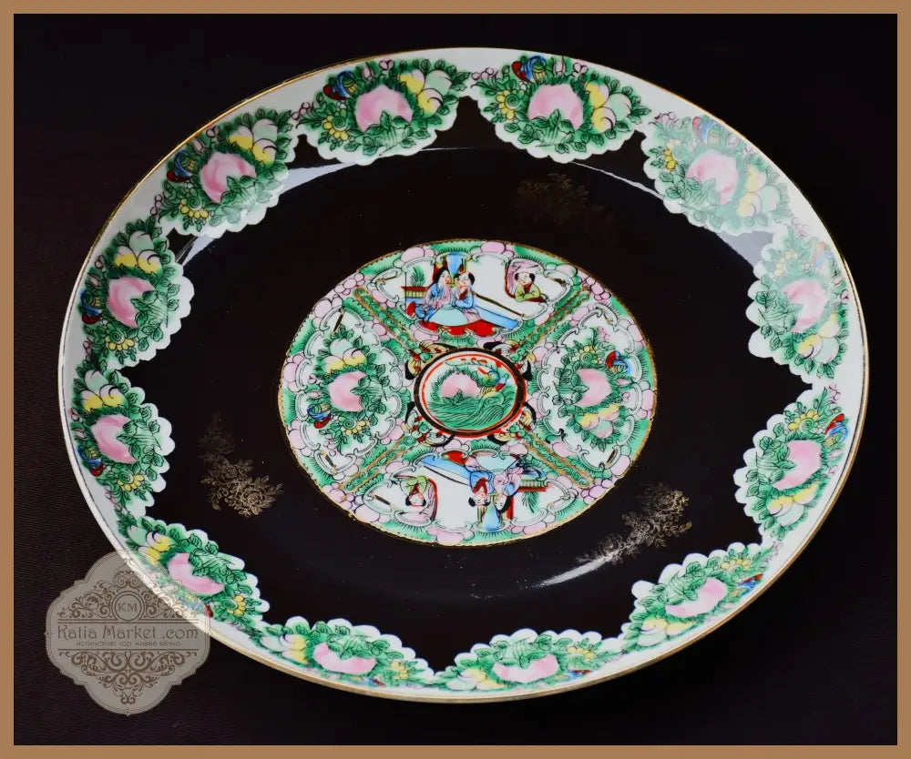 Ръчно рисувана китайска чиния винтидж - antique