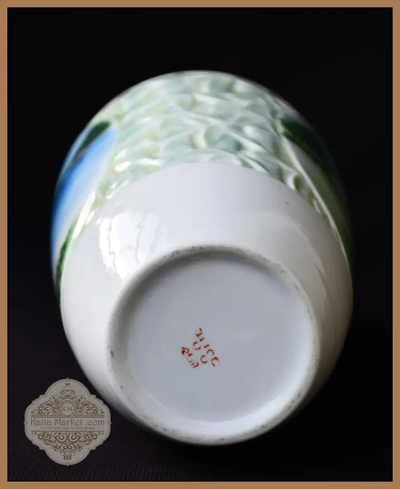 Ръчно рисувана порцеланова ваза - antique