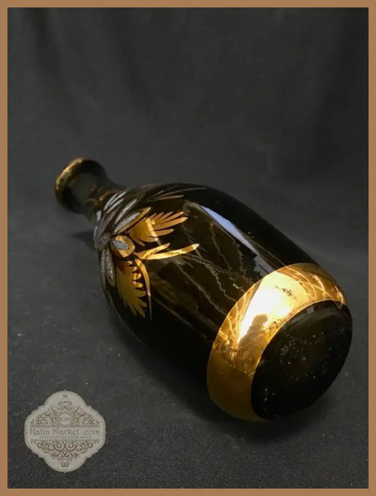 Ръчно рисувана стъклена ваза - antique