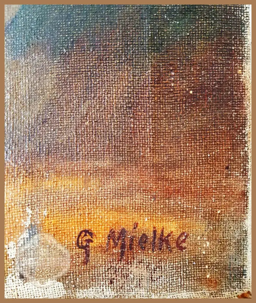 Работни коне- масло от G. Mielke- 1970 година (1174) - Картина