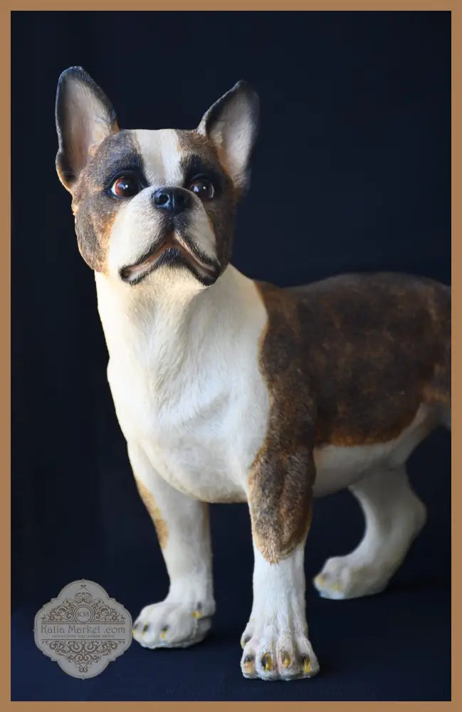 Реалистична скулптура на Boston Terrier - antique