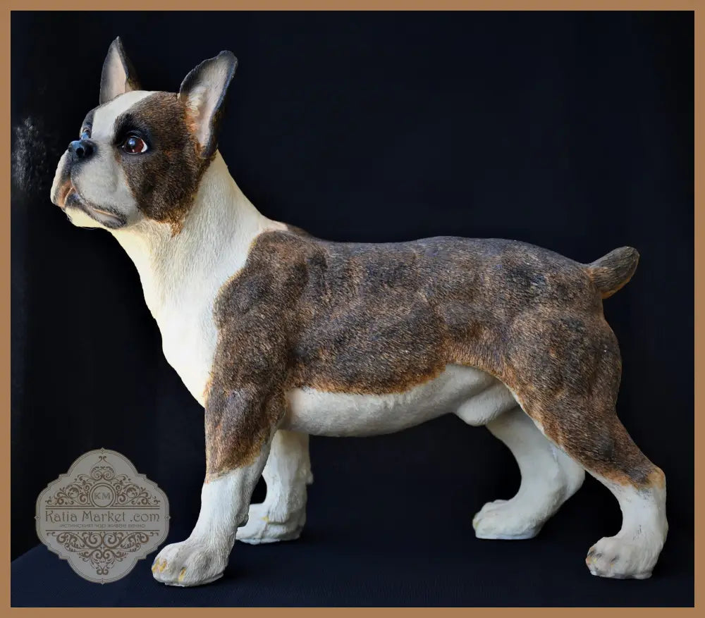 Реалистична скулптура на Boston Terrier - antique