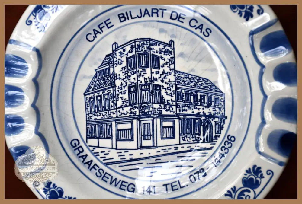 Рекламен пепелник на Delft Blue. Винтидж. - antique