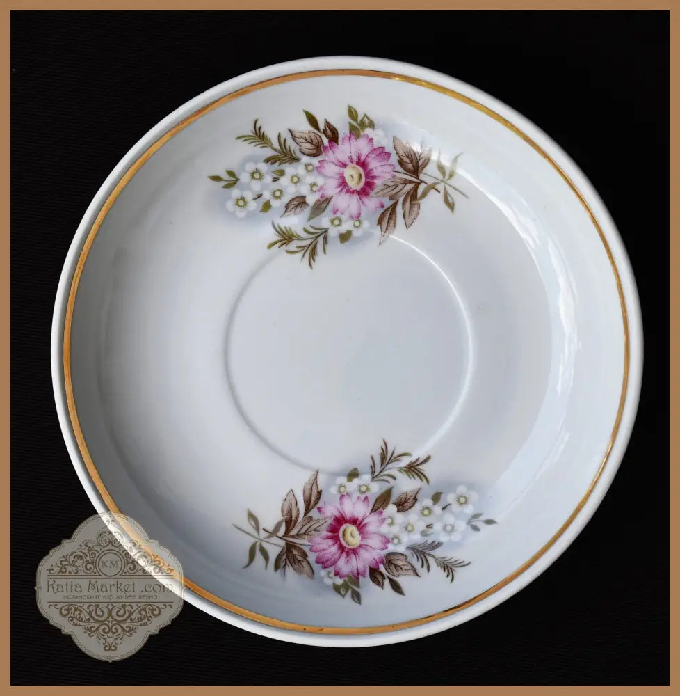 Съветски винтидж сервиз за чай - ’Dmitrovsky porcelain - Verbilki’ - antique