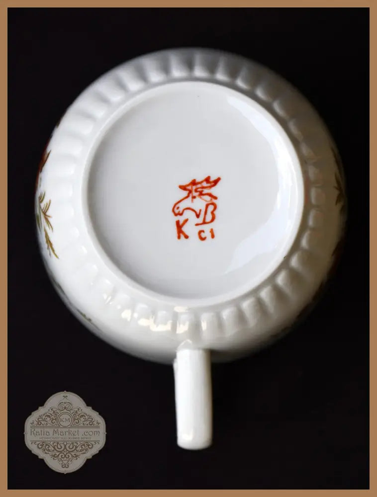 Съветски винтидж сервиз за чай - ’Dmitrovsky porcelain - Verbilki’ - antique