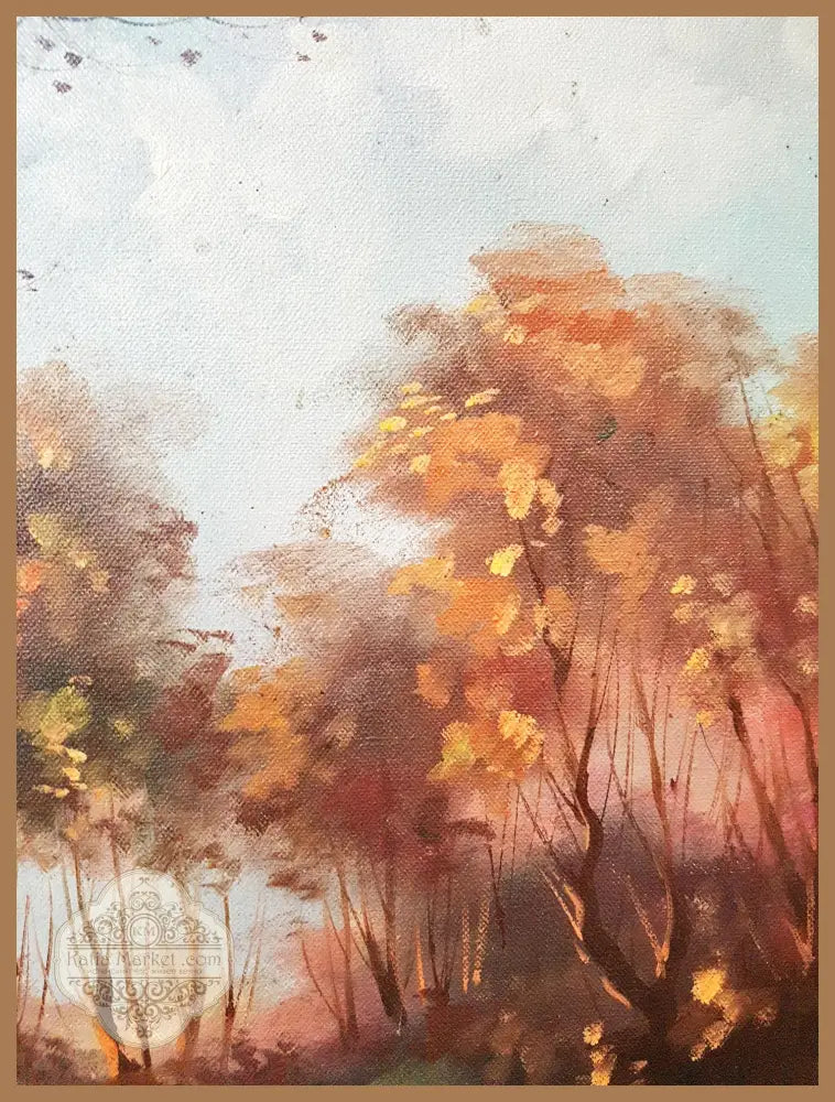 Селски пейзаж- масло от A. Fraipont - A. Fraipont - Картина