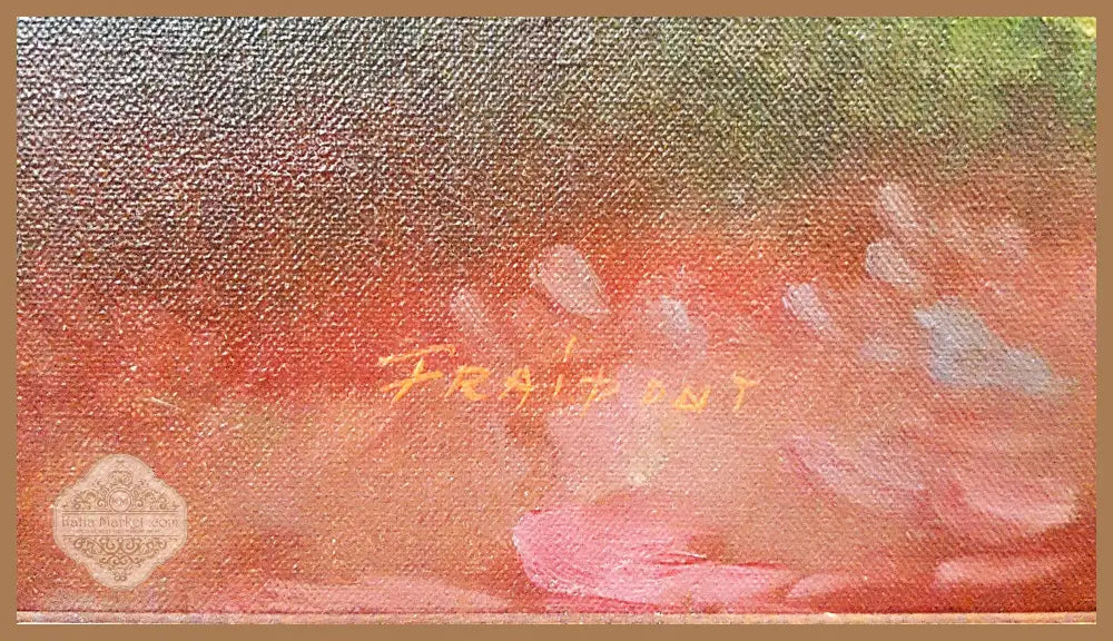 Селски пейзаж- масло от A. Fraipont - A. Fraipont - Картина