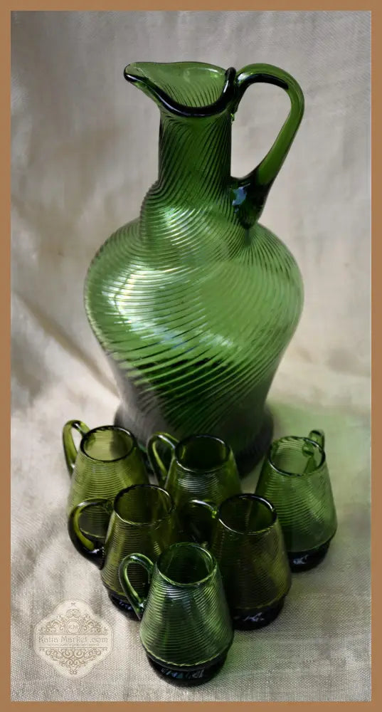 Сервиз Бохемия - ръчно стъкло - antique