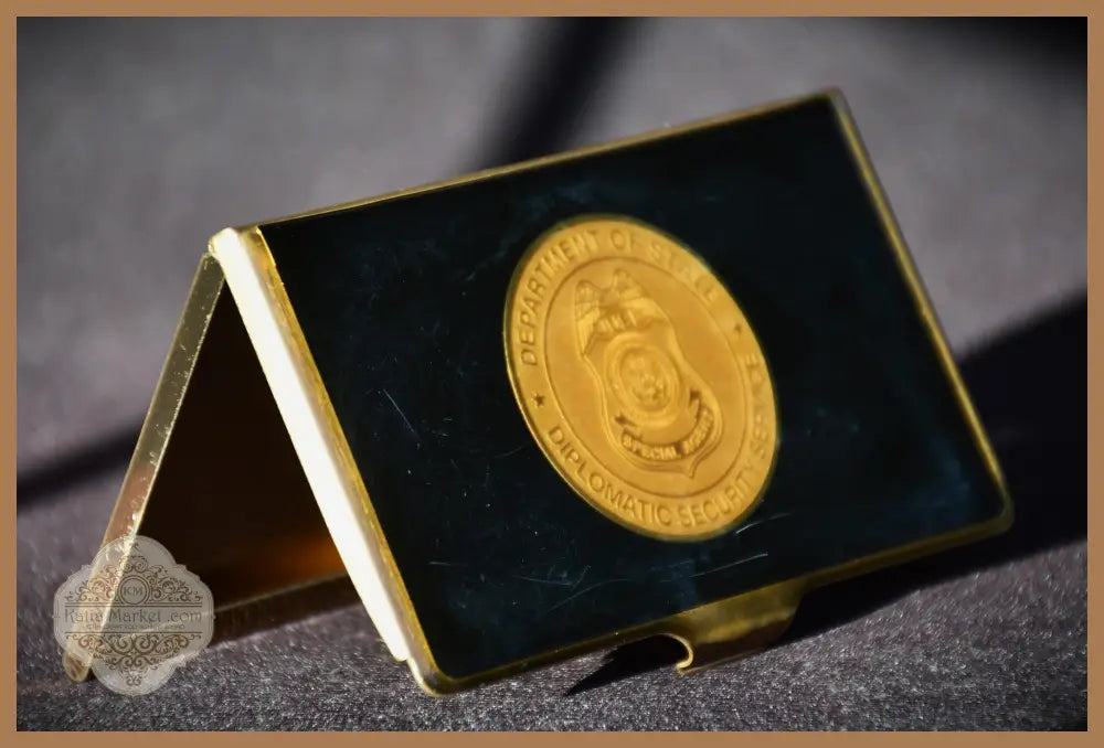 Special Agent Department Of State Diplomatic Security Service - кутия за визитки. - antique