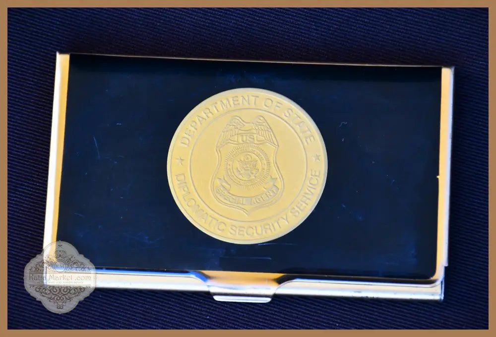 Special Agent Department Of State Diplomatic Security Service - кутия за визитки. - antique