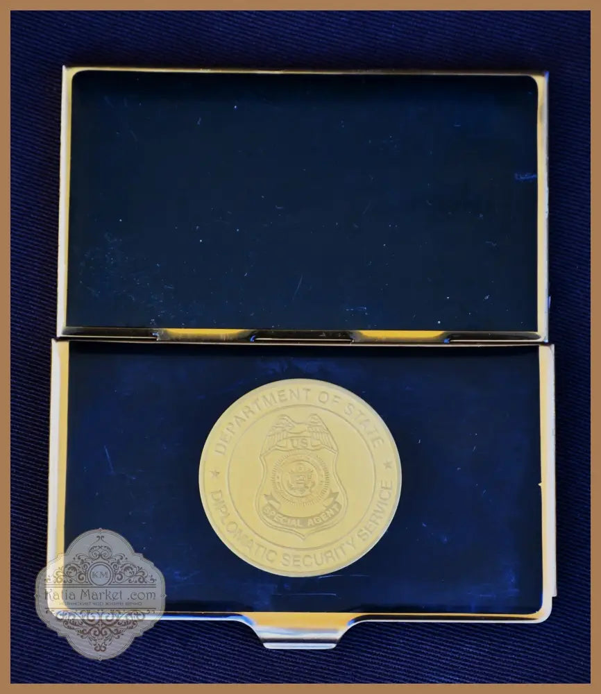 Special Agent Department Of State Diplomatic Security Service - кутия за визитки. - antique