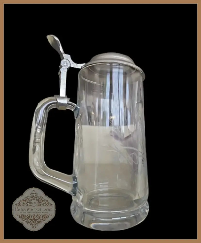 Стъклена халба с капак,вместимост 0,5L (475)