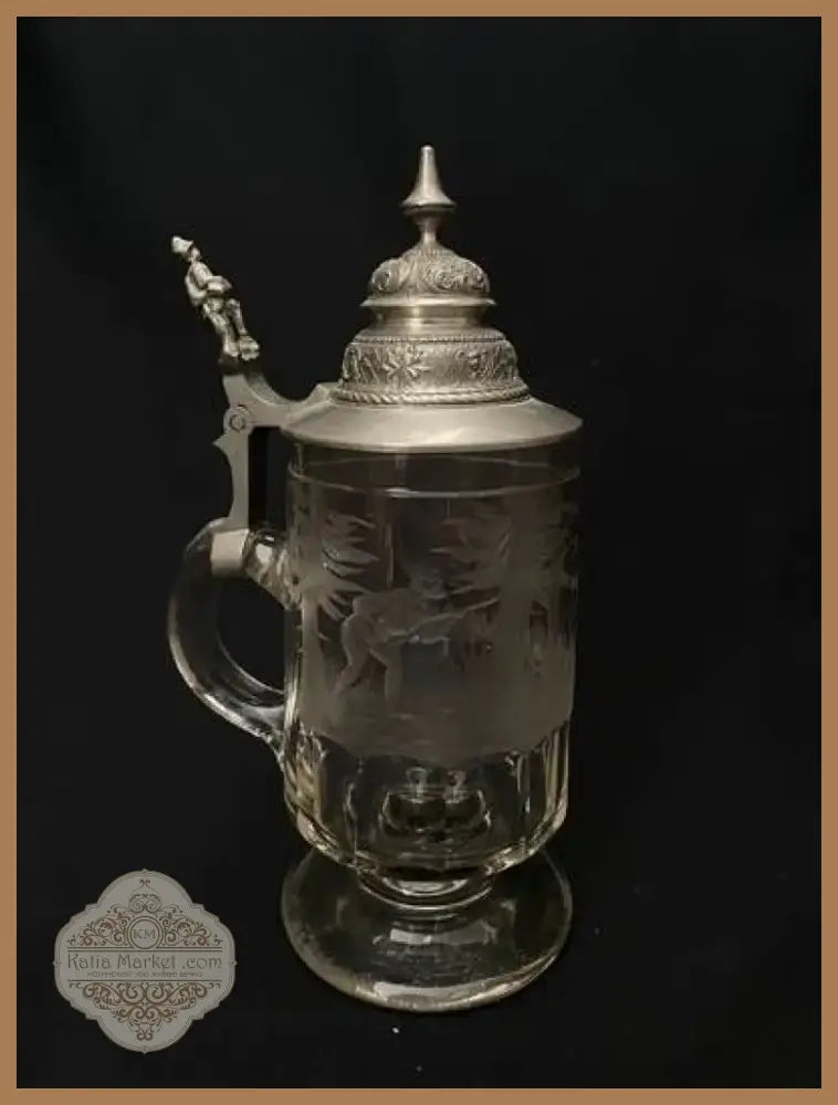 Стъклена халба с капак,вместимост 0,5L (511)