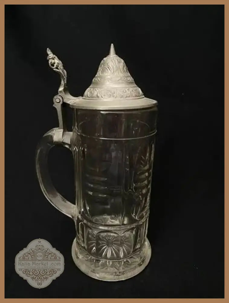 Стъклена халба с капак,вместимост 0,5L (512)