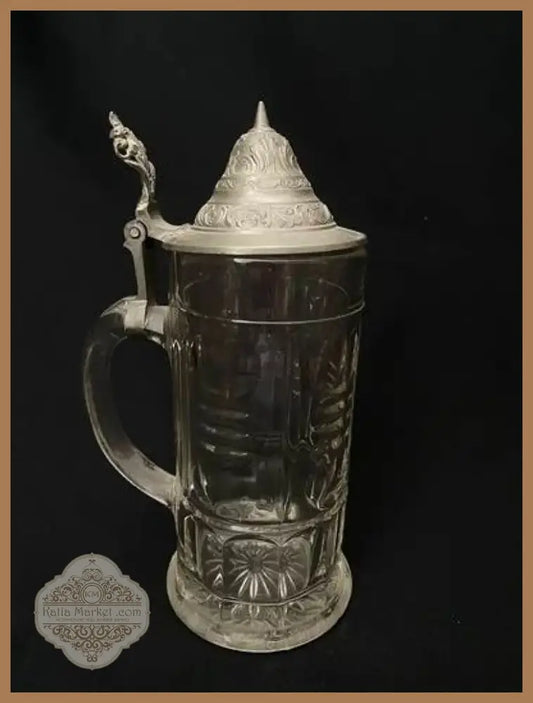 Стъклена халба с капак,вместимост 0,5L (512)