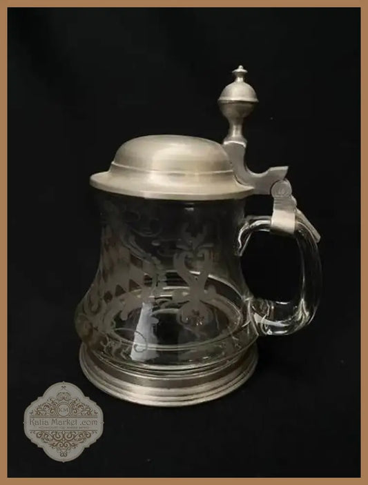 Стъклена халба с капак,вместимост 0,5L (516)
