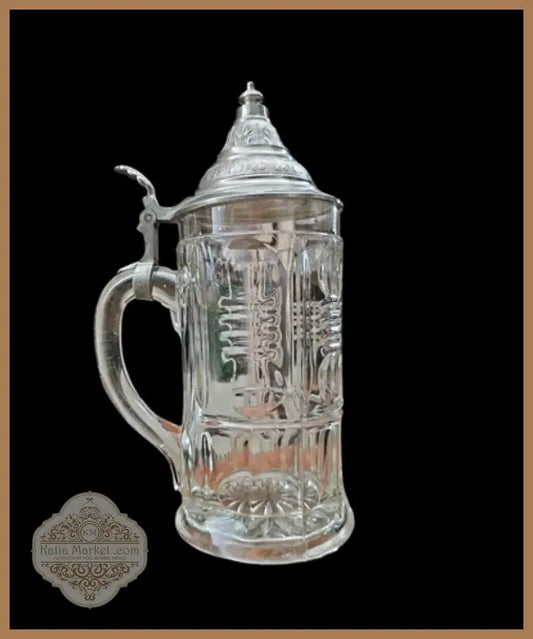 Стъклена халба с капак,вместимост 0,5L (484)